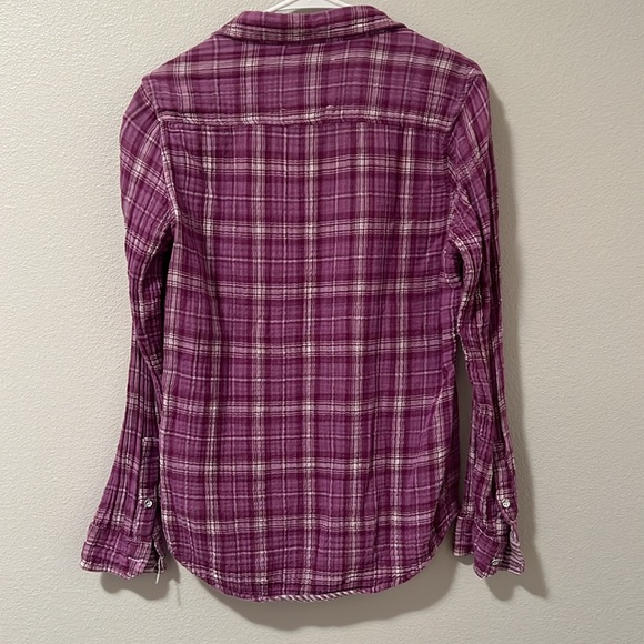 Joe’s Jeans Women The Shirt Plaid/Purple Small - Picture 5 of 8